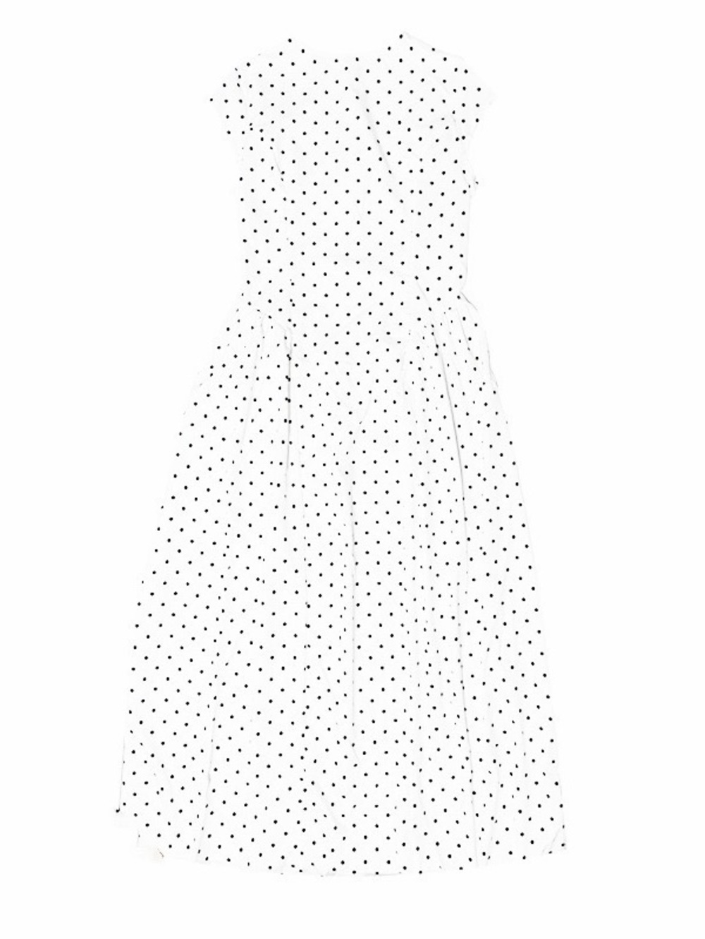Elegant White Polka Dot Maxi Dress - Picture 8 of 16